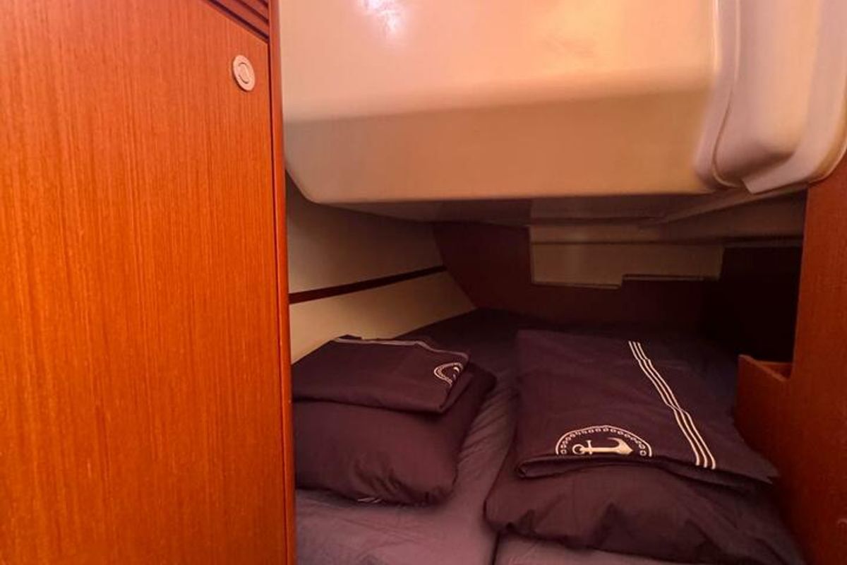Cabin on Finia, a Beneteau Oceanis 34 sailboat at Grad Opatija, Croatia