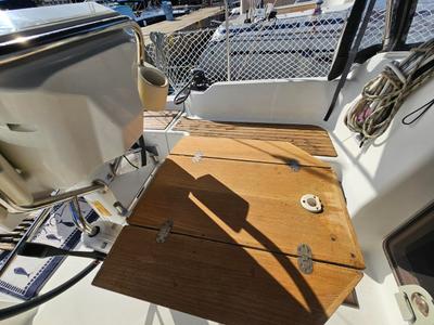 Deck of Finia, a Beneteau Oceanis 34 sailboat at Grad Opatija, Croatia
