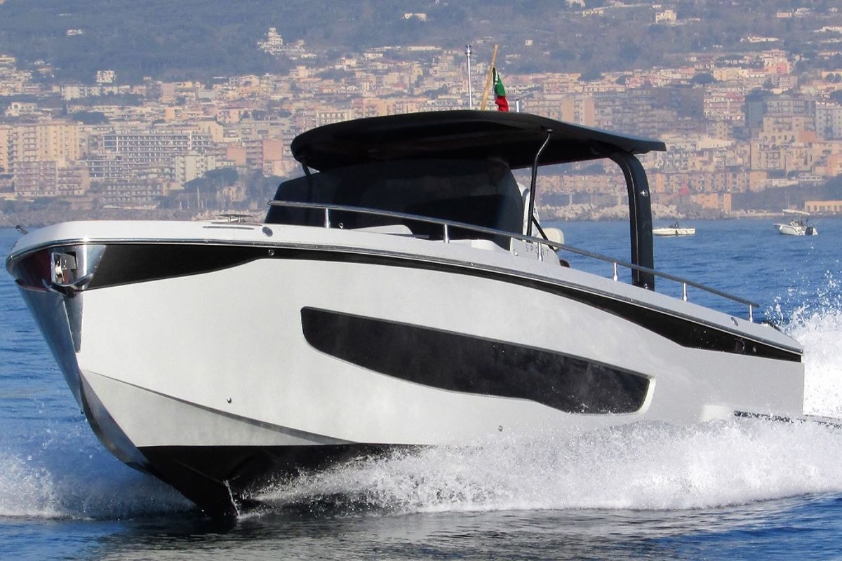 Exterior view of Federika III, a Gulet Italyure 38 motorboat at es Jonquet, Spain