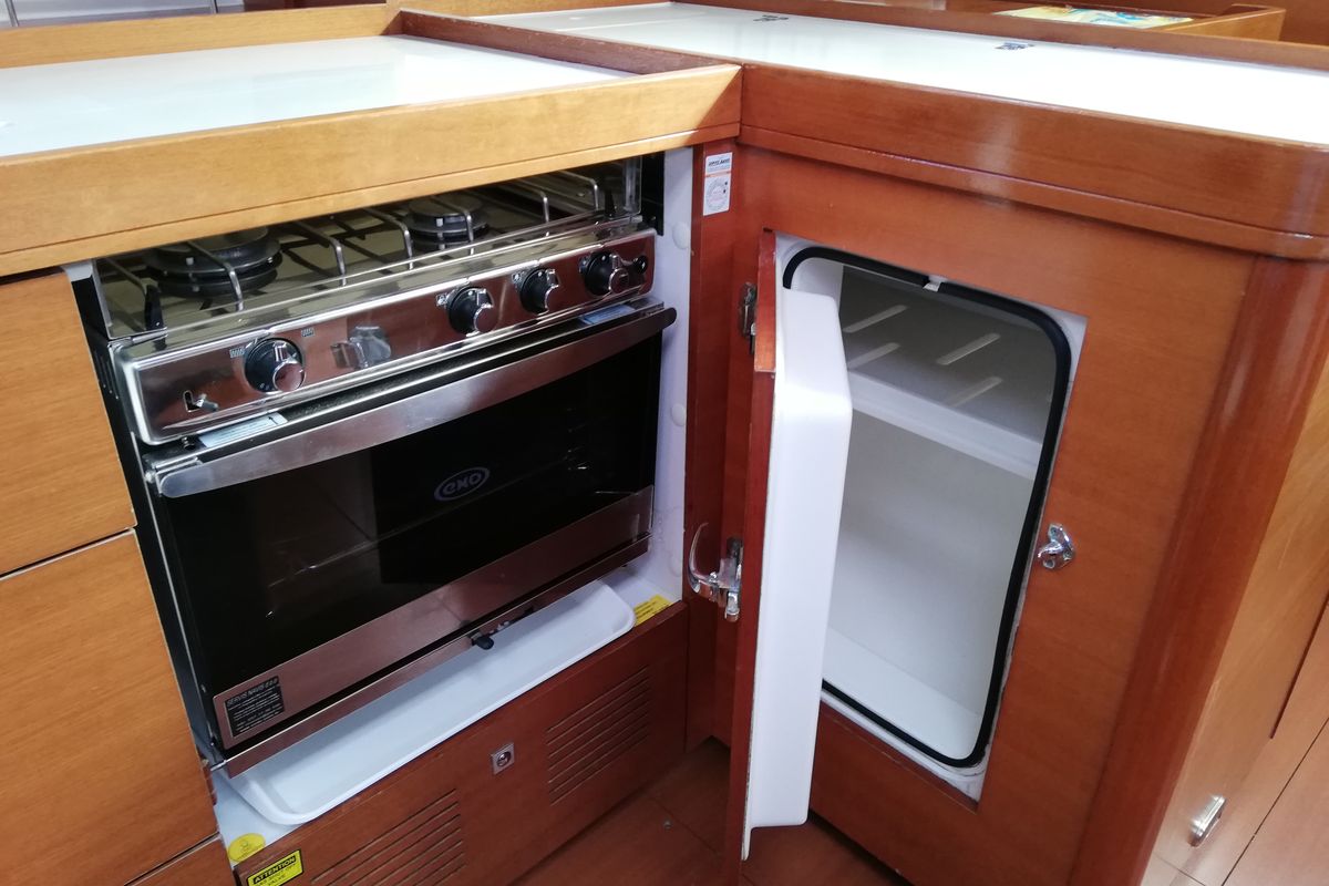 Galley of My Life, a Dufour 450 Grand Large sailboat at Grad Pula, Croatia