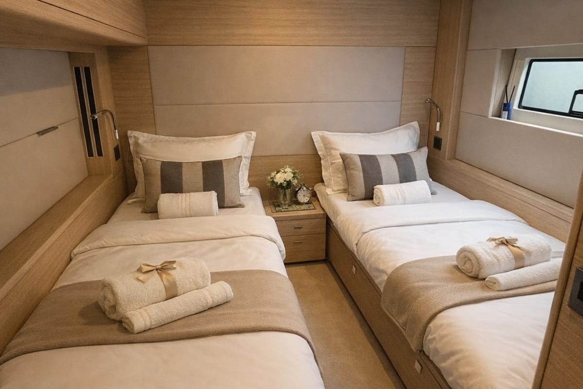 Cabin on Princess Karla, a Lagoon 60 catamaran at Grad Kaštela, Croatia