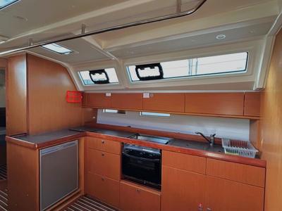 Galley of Leonidas II, a Bavaria Cruiser 46 sailboat at Athens, Greece