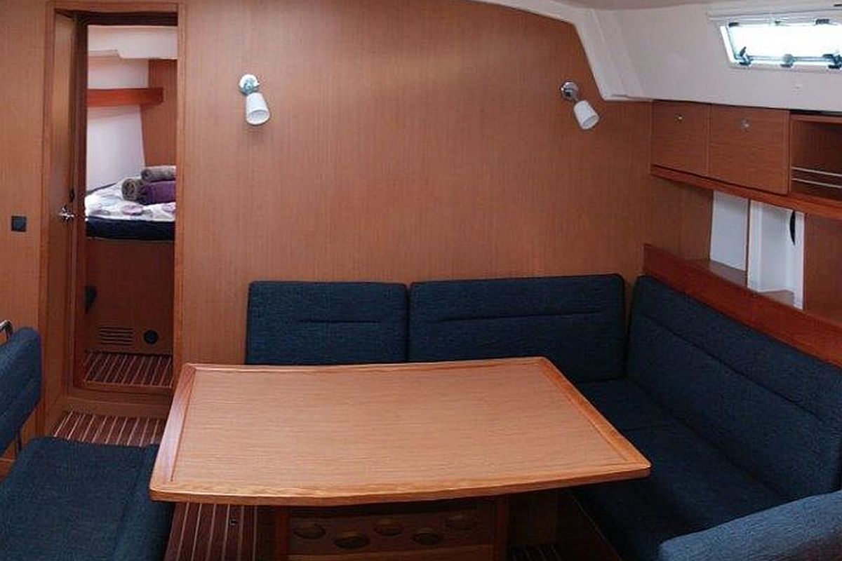 Salon of Alena, a Bavaria Cruiser 45 sailboat at Palma de Mallorca, Spain