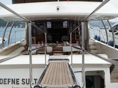 Deck of Defne Sultan, a Gulet Motoryacht motorboat at Kadıköy, Turkey