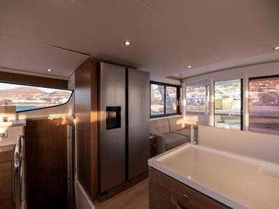 Galley of Gorgo, a Bali 4.4 catamaran at Municipal Unit of Rhodes, Greece