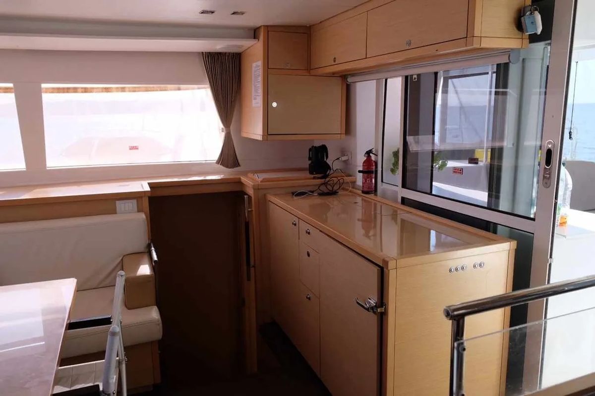 Galley of No name - Whole Yacht, a Lagoon 450 Fly catamaran at Municipal Unit of Lefkada, Greece