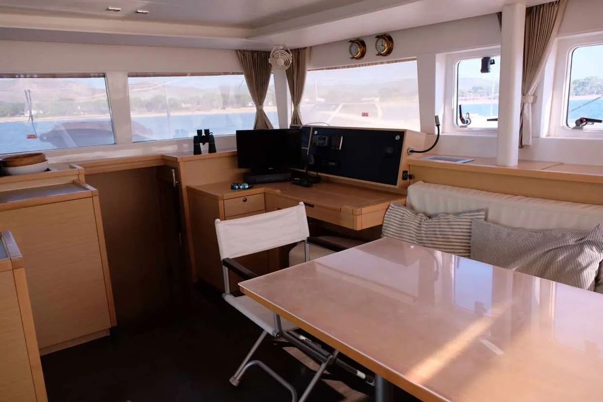 Salon of No name - Whole Yacht, a Lagoon 450 Fly catamaran at Municipal Unit of Lefkada, Greece