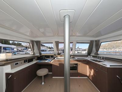 Galley of Sea Office, a Bali Catspace catamaran at Grad Trogir, Croatia