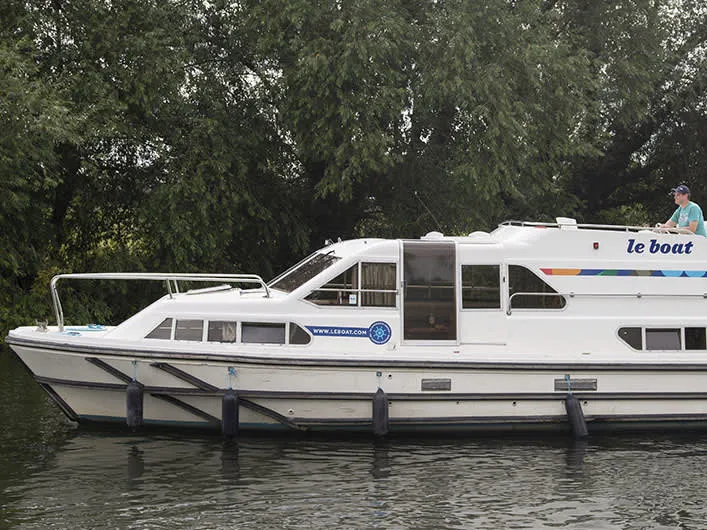 Exterior view of Crusader - Budget 21, a Cygnet Crusader motorboat at Hindeloopen, Netherlands