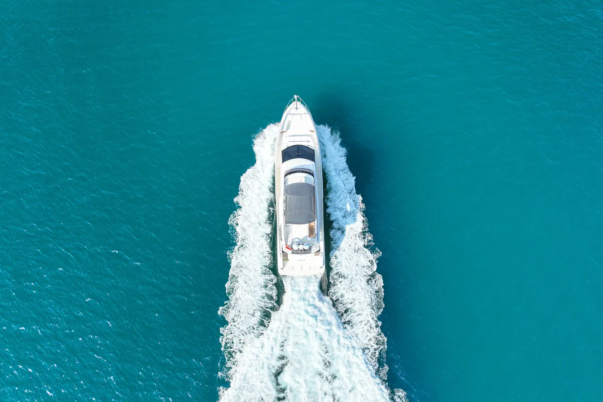 Aquilla 670, a Ferretti Ferretti 670 yacht at Dubai Harbour, United Arab Emirates