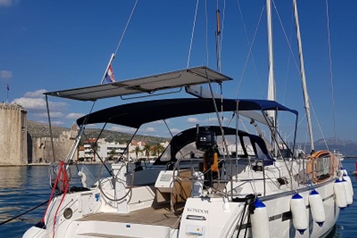 Salon of Kondor, a Bavaria Cruiser 51 sailboat at Grad Šibenik, Croatia