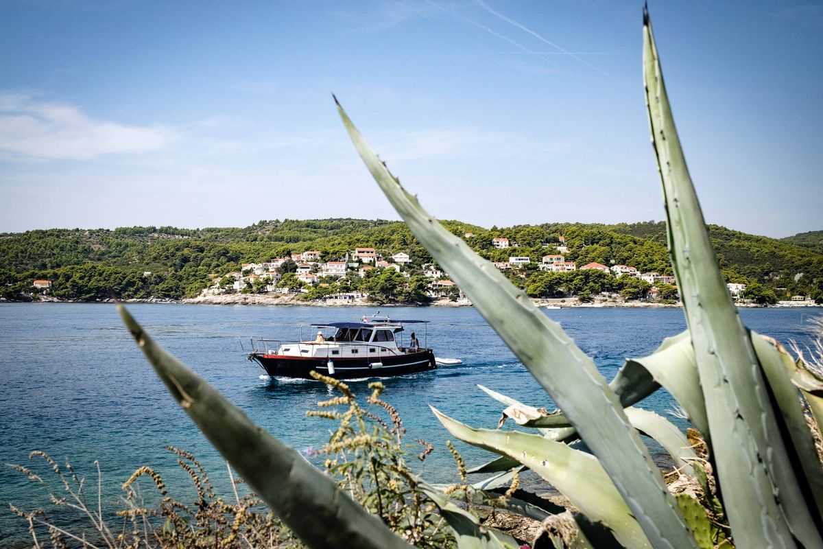 Exterior view of BILI, a Gulet Leut motorboat at Split, Croatia