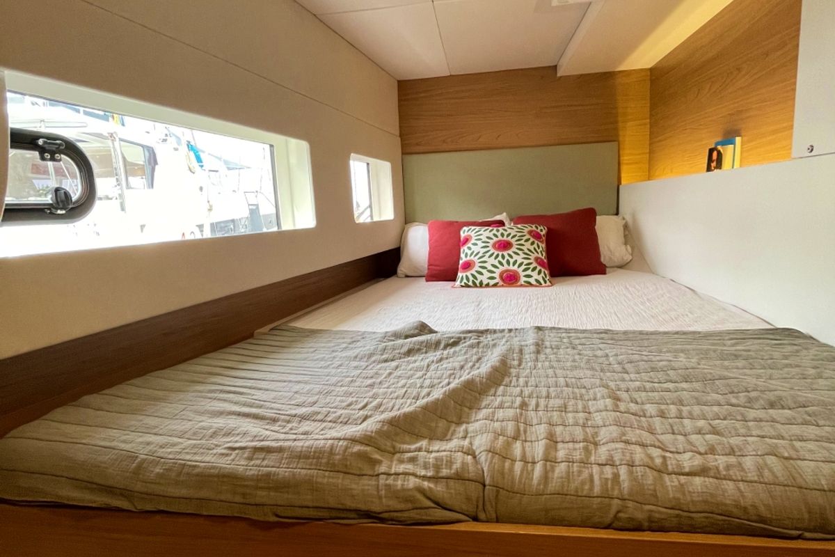 Cabin on Hanna, a Bali Catsmart OW catamaran at Pirovac, Croatia