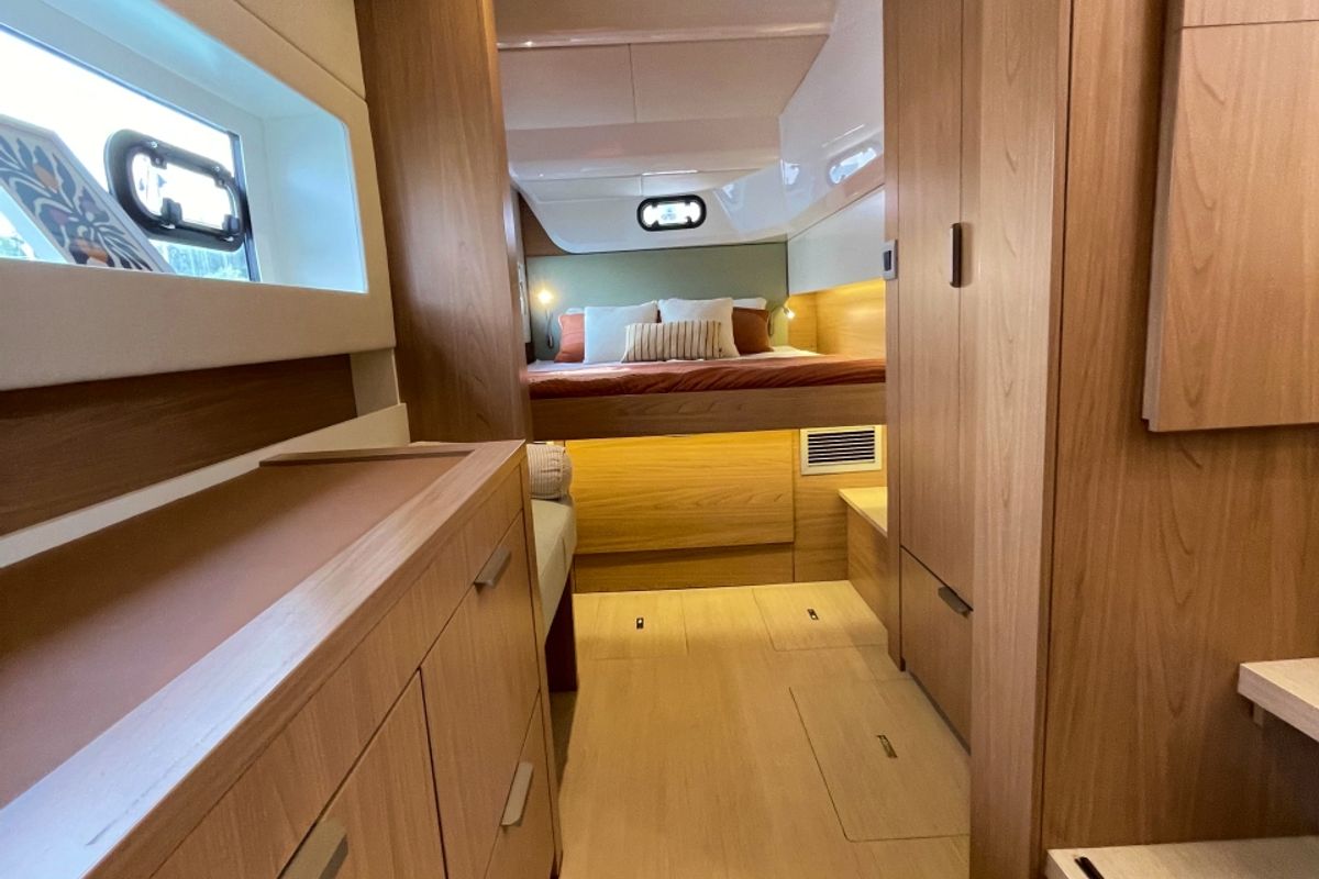 Cabin on Hanna, a Bali Catsmart OW catamaran at Pirovac, Croatia