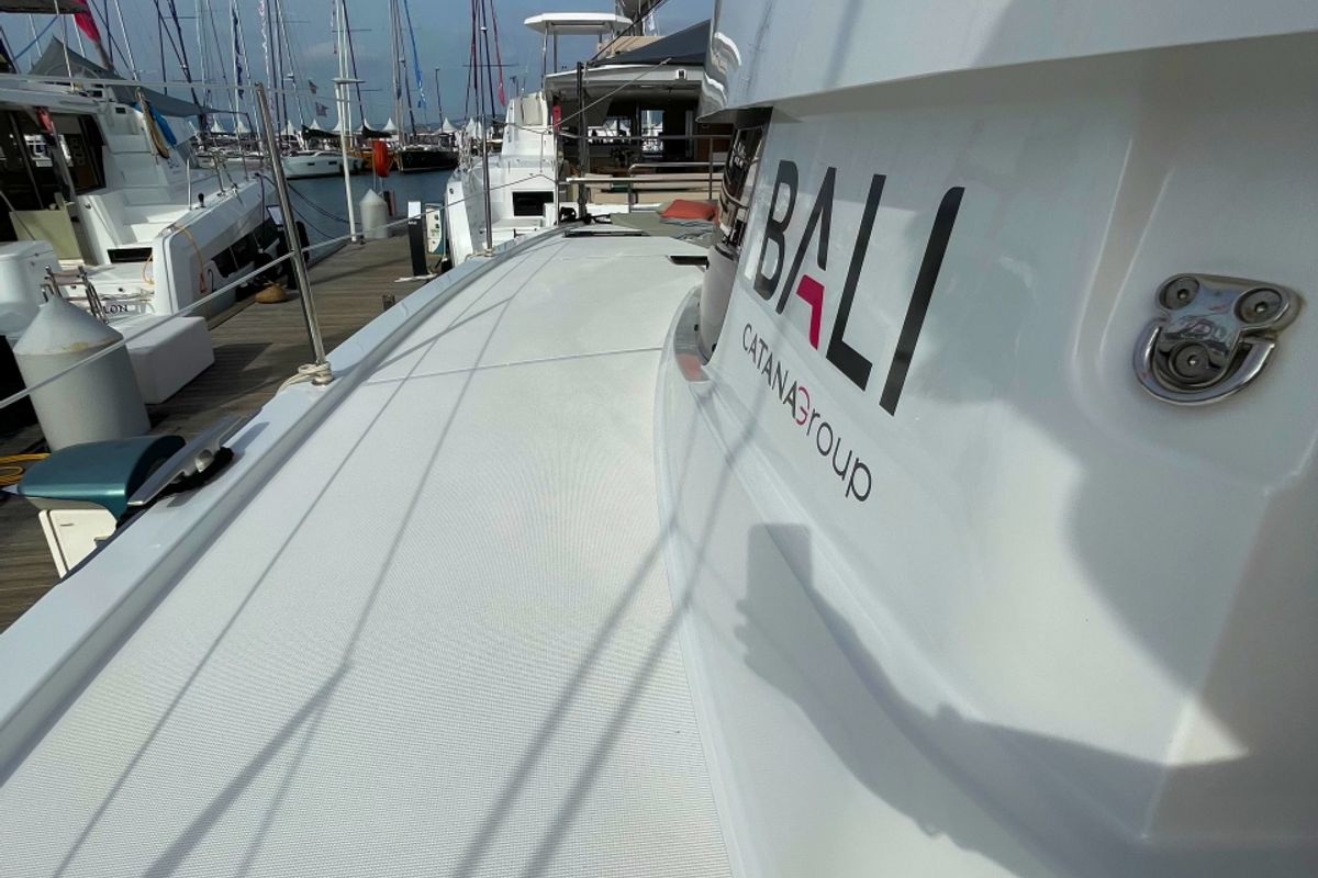 Exterior view of Hanna, a Bali Catsmart OW catamaran at Pirovac, Croatia
