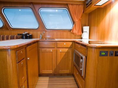 Galley of Drait 60, a De Drait Impression 1400 motorboat at Drachten, Netherlands