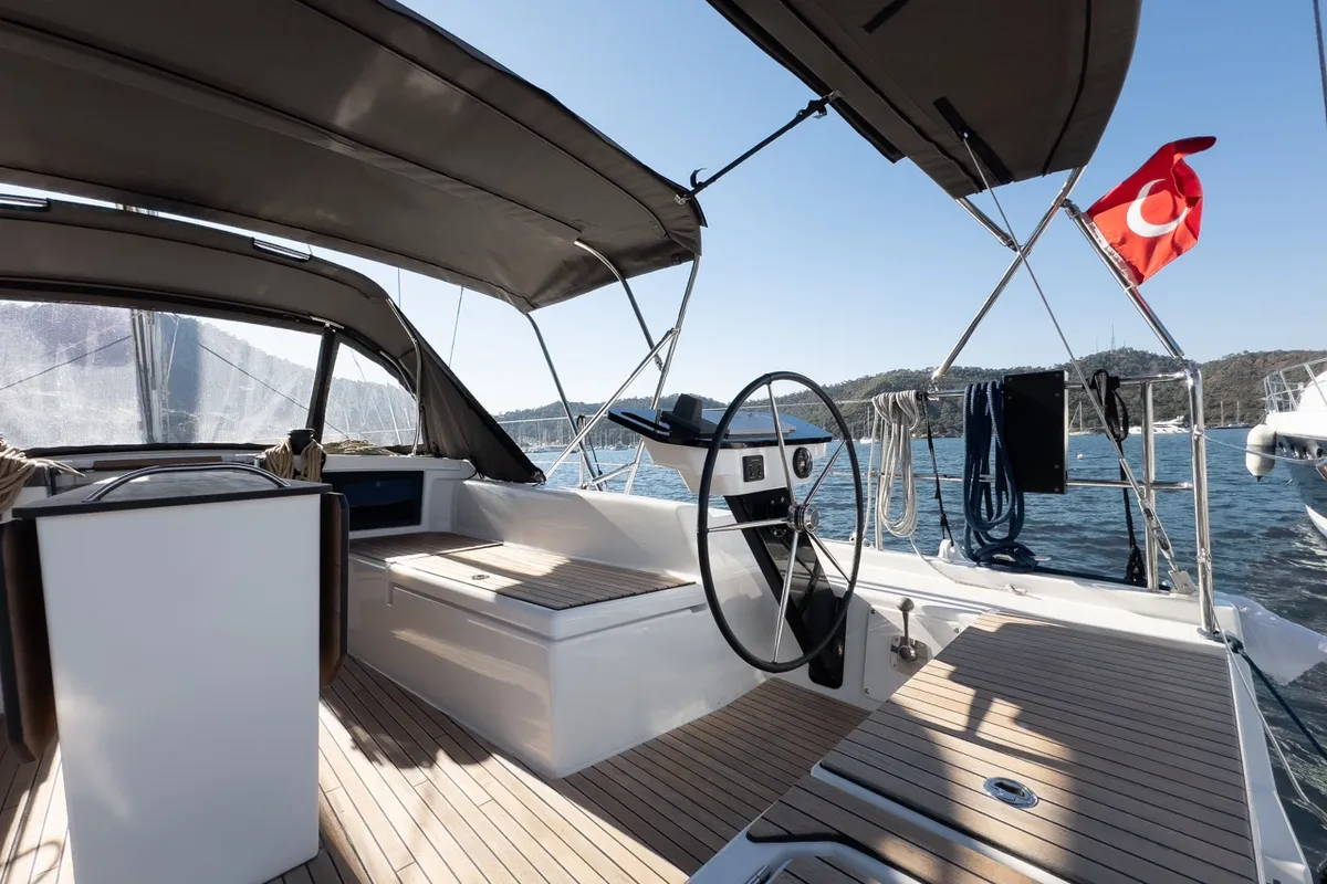 Los Angeles, a Dufour 41 sailboat at Fethiye, Turkey