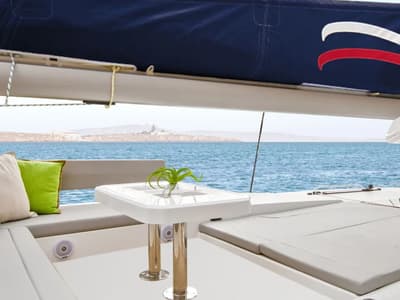 Deck of Moorings 4500L/10 Exclusive, a Leopard 45 catamaran at La Paz, Mexico