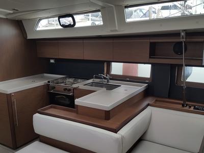 Galley of Nicolaos, a Beneteau Oceanis 51.1 sailboat at Tourlos, Greece
