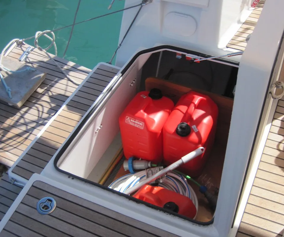 Erminia, a Jeanneau Sun Odyssey 440 sailboat at Capo d'Orlando, Italy