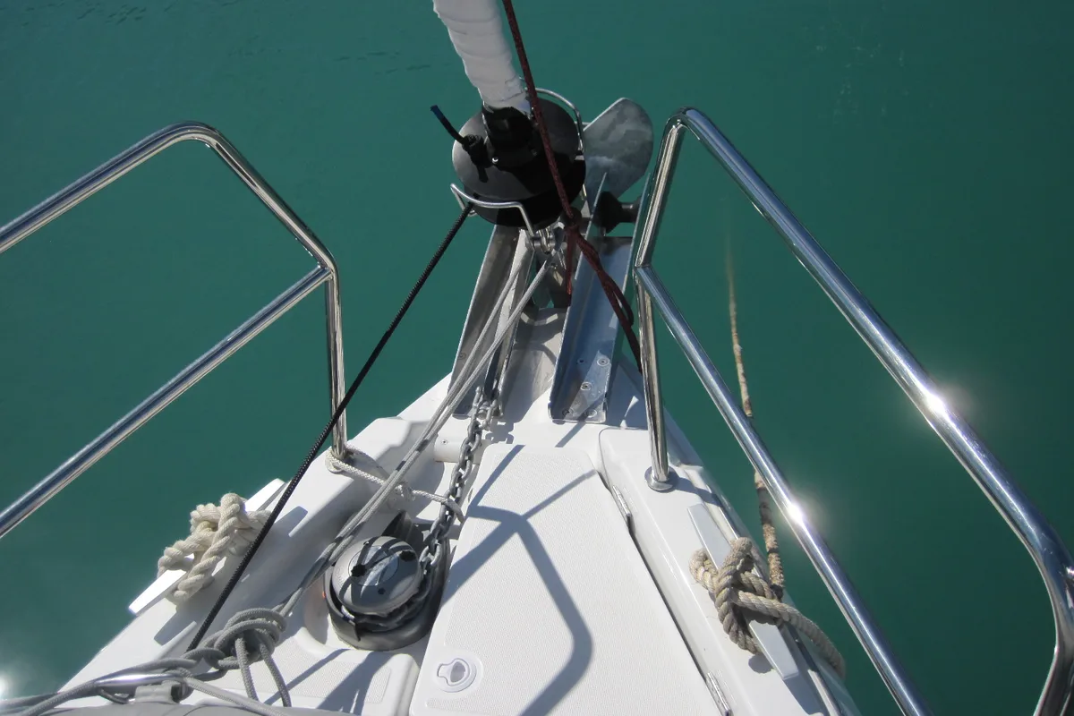 Erminia, a Jeanneau Sun Odyssey 440 sailboat at Capo d'Orlando, Italy