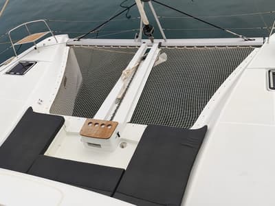 Deck of Lady Mary, a Lagoon 46 catamaran at Lavreotiki Municipal Unit, Greece