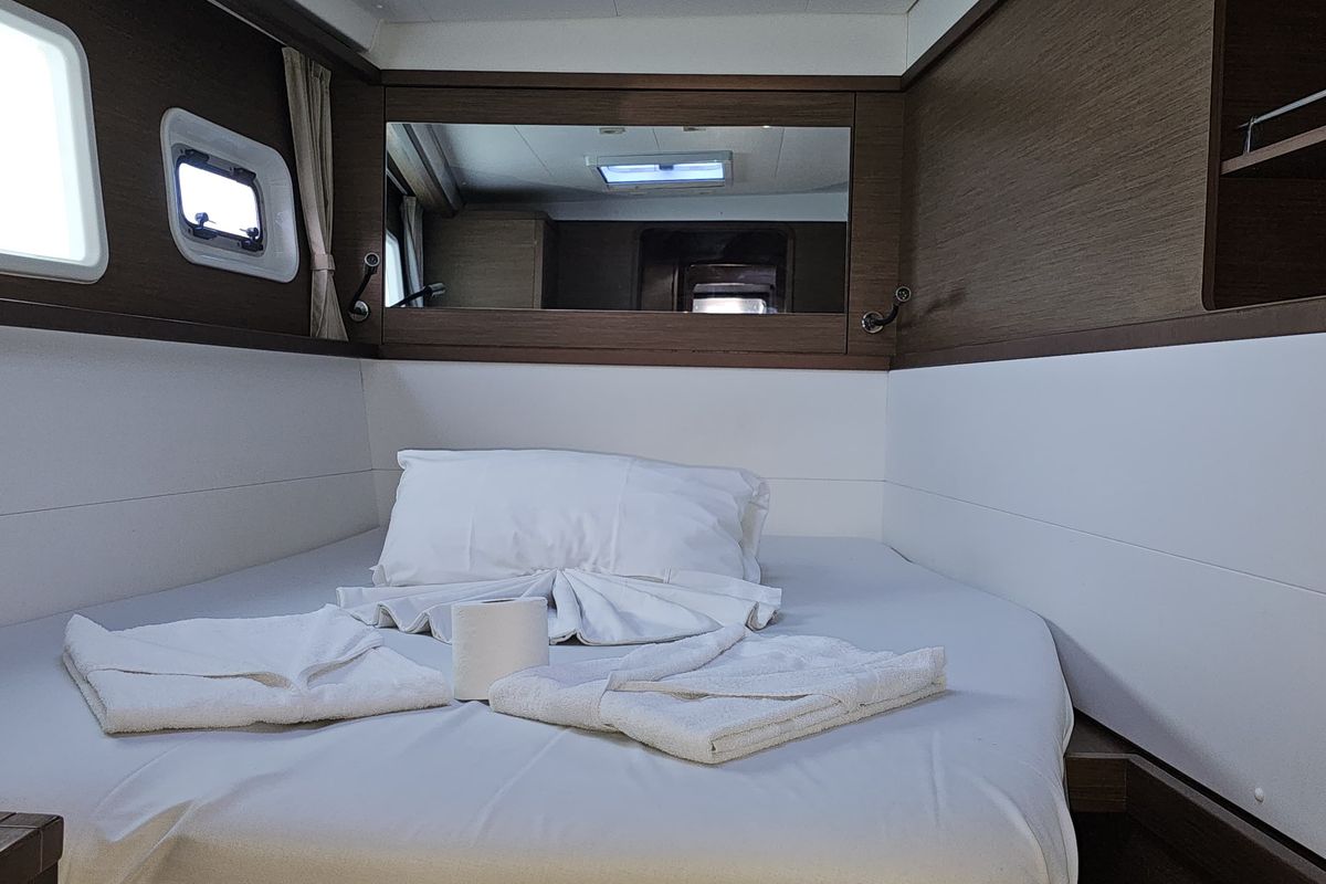Cabin on Oscar V, a Lagoon 450 catamaran at Alameda, United States