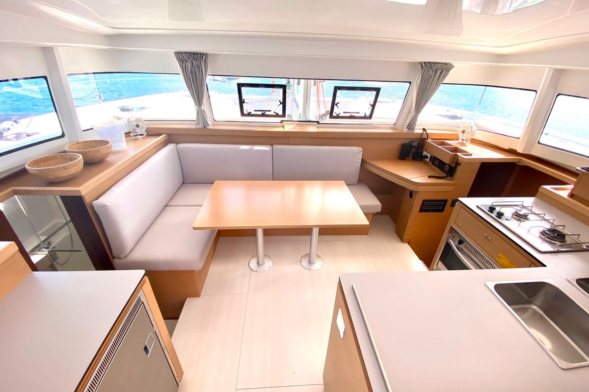 Salon of Moana Ibiza Bareboat, a Excess 11 catamaran at Ibiza, Spain