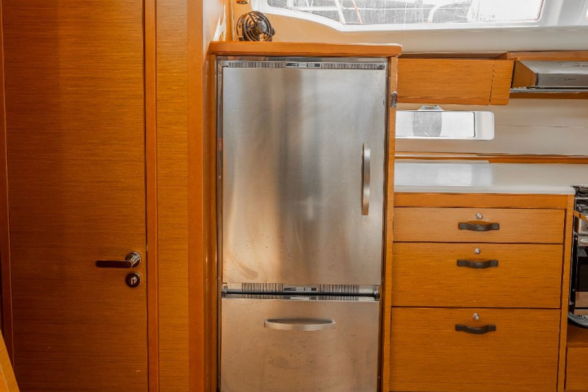 Galley of Maria 2, a Jeanneau 54 sailboat at Athens, Greece