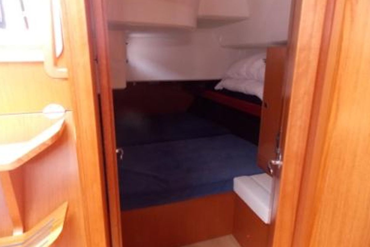 Cabin on LINA, a Bavaria Cruiser 46 sailboat at Athens, Greece