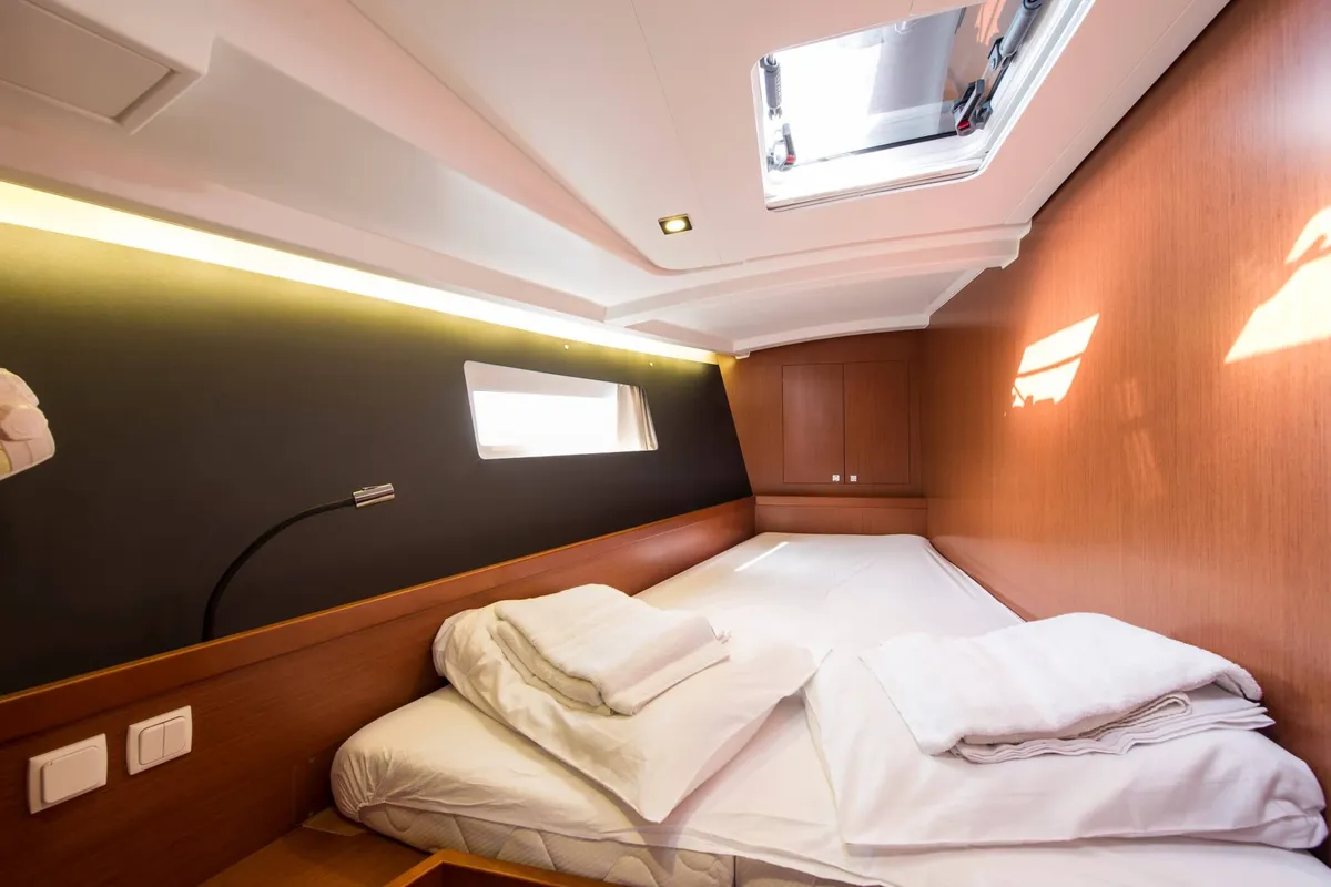 Cabin on Rafaella, a Beneteau Oceanis 45 sailboat at Volos Municipality, Greece