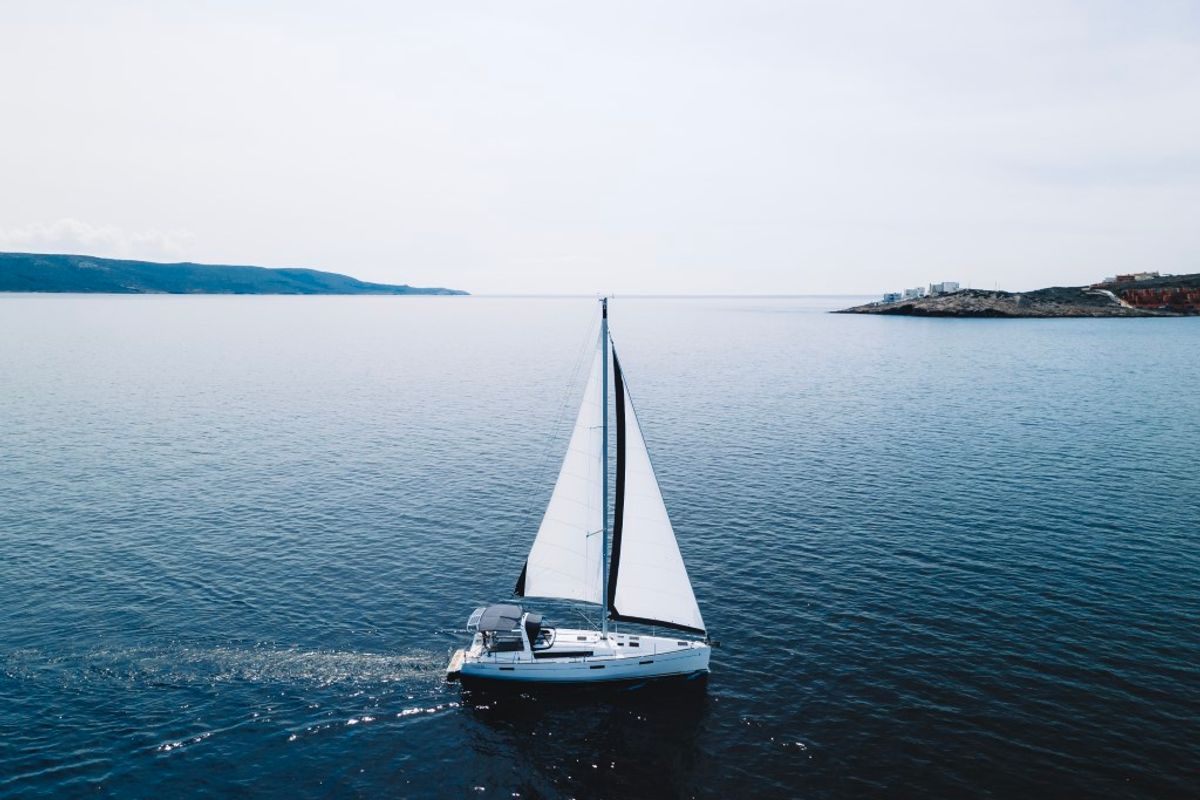 Exterior view of Rafaella, a Beneteau Oceanis 45 sailboat at Volos Municipality, Greece