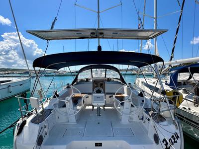 Cockpit of Zazu, a Bavaria Cruiser 46 sailboat at Općina Sukošan, Croatia