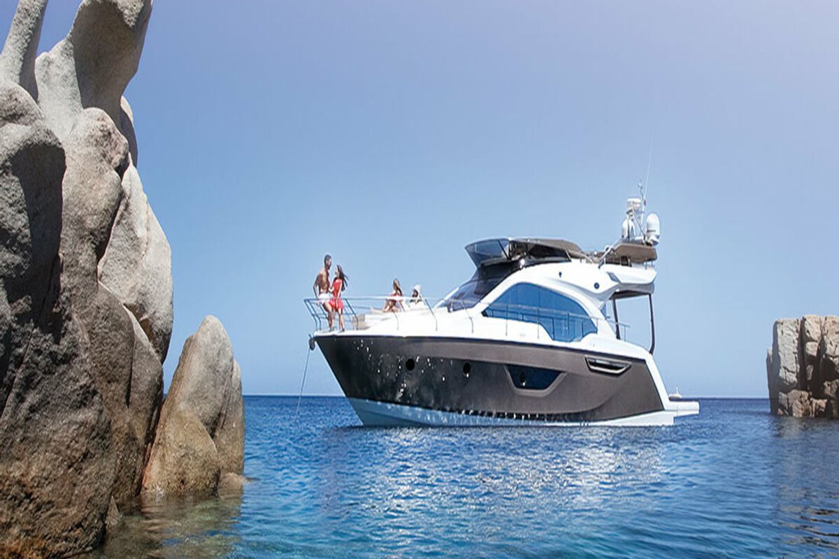 Exterior view of Sid One, a Sessa Marine Sessa Fly 47 yacht at Grad Šibenik, Croatia