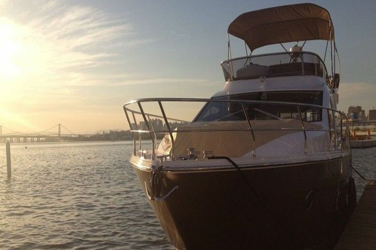 Exterior view of Sid One, a Sessa Marine Sessa Fly 47 yacht at Grad Šibenik, Croatia