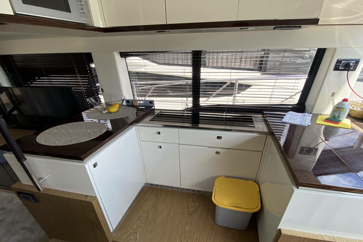Galley of Sid One, a Sessa Marine Sessa Fly 47 yacht at Grad Šibenik, Croatia