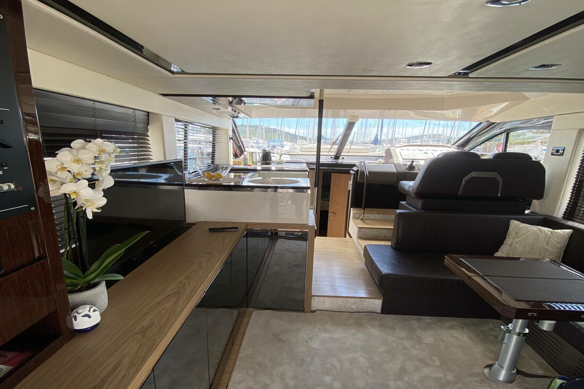 Salon of Sid One, a Sessa Marine Sessa Fly 47 yacht at Grad Šibenik, Croatia