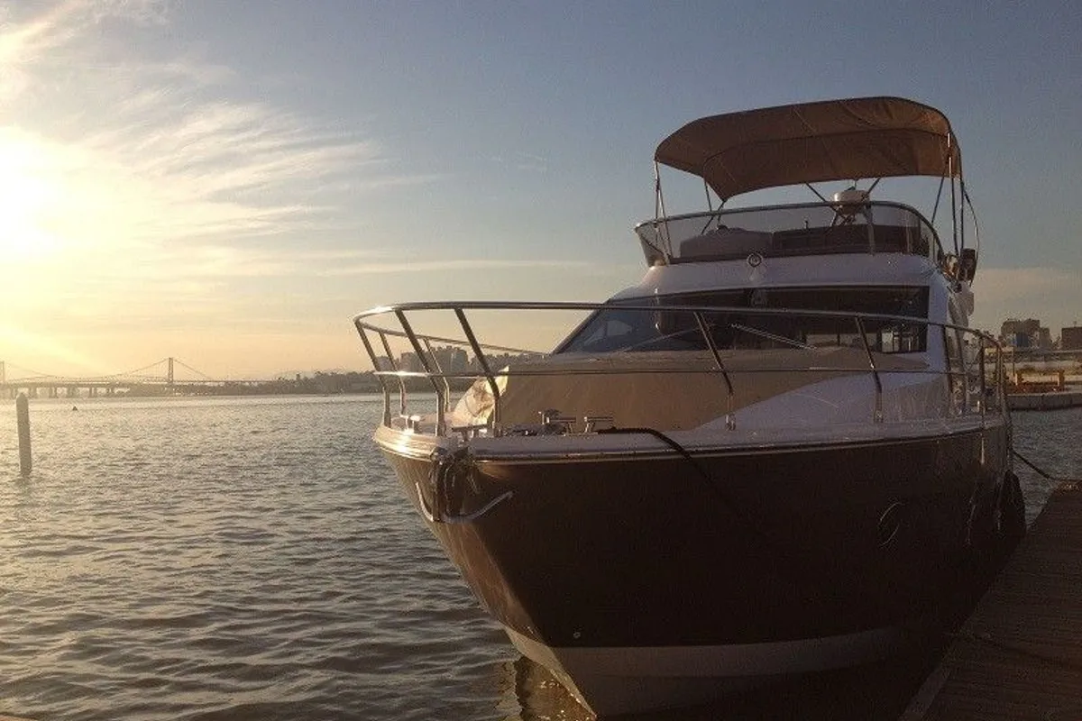 Exterior view of Sid One, a Sessa Marine Sessa Fly 47 yacht at Grad Šibenik, Croatia