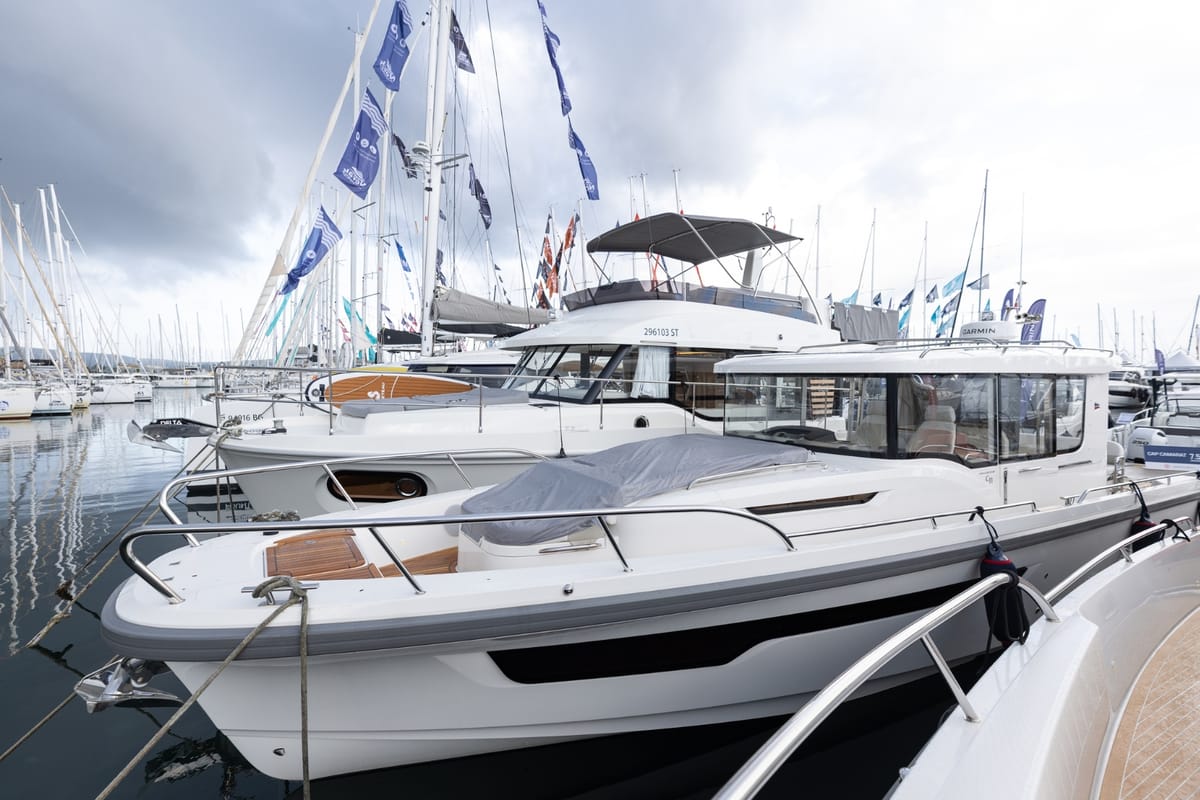 Exterior view of POSEIDON, a Nimbus Commuter C11 motorboat at Split, Croatia