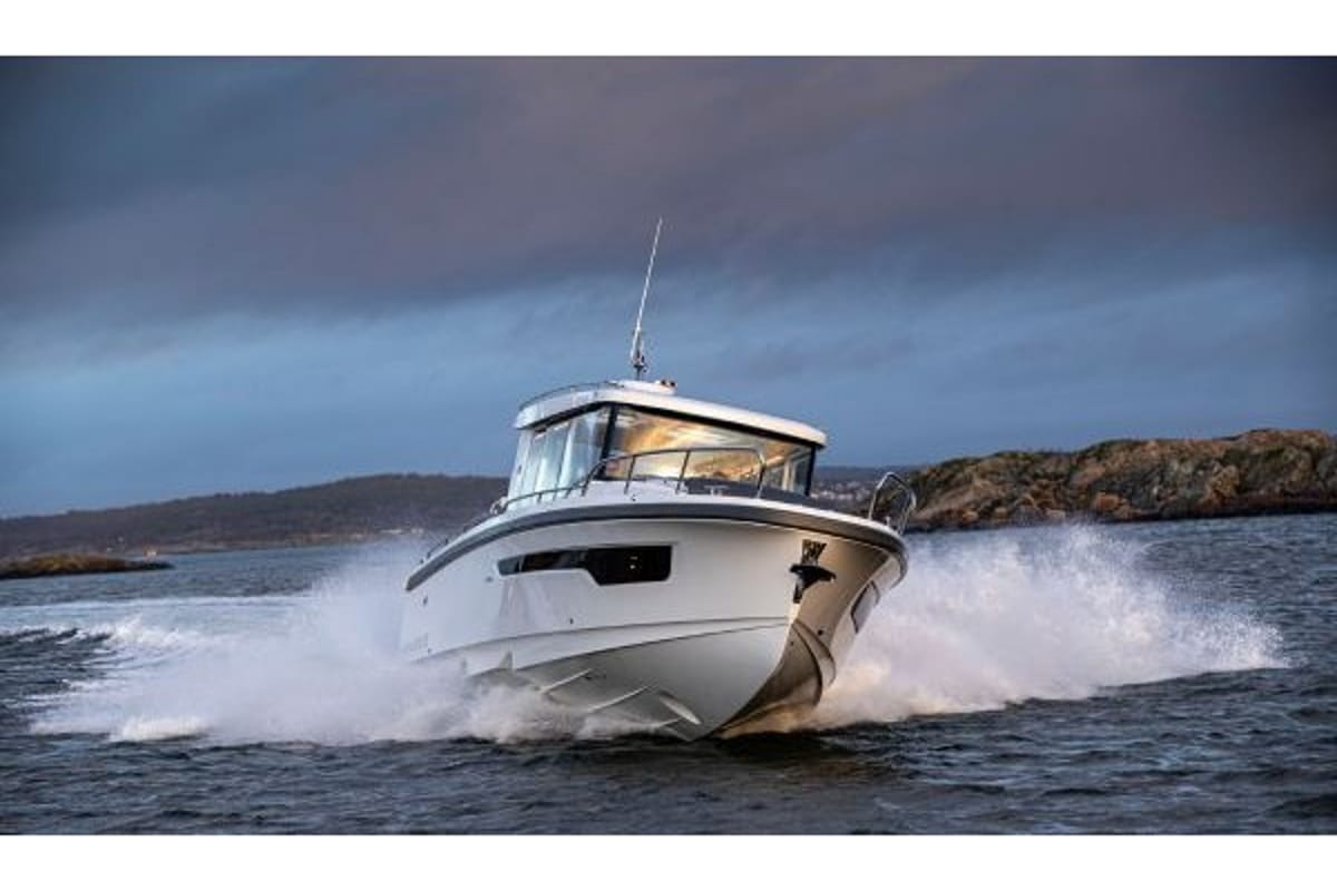 Exterior view of POSEIDON, a Nimbus Commuter C11 motorboat at Split, Croatia