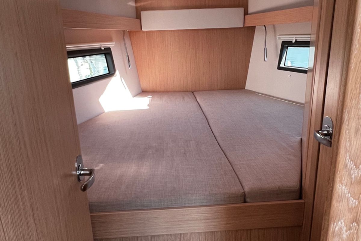 Cabin on Kirke, a Bavaria C38 sailboat at Zadar, Croatia