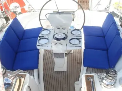 Noelle, a Bavaria 38 sailboat at Port of Avdira, Greece