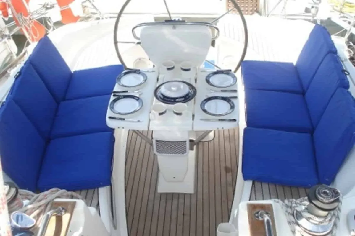 Noelle, a Bavaria 38 sailboat at Port of Avdira, Greece