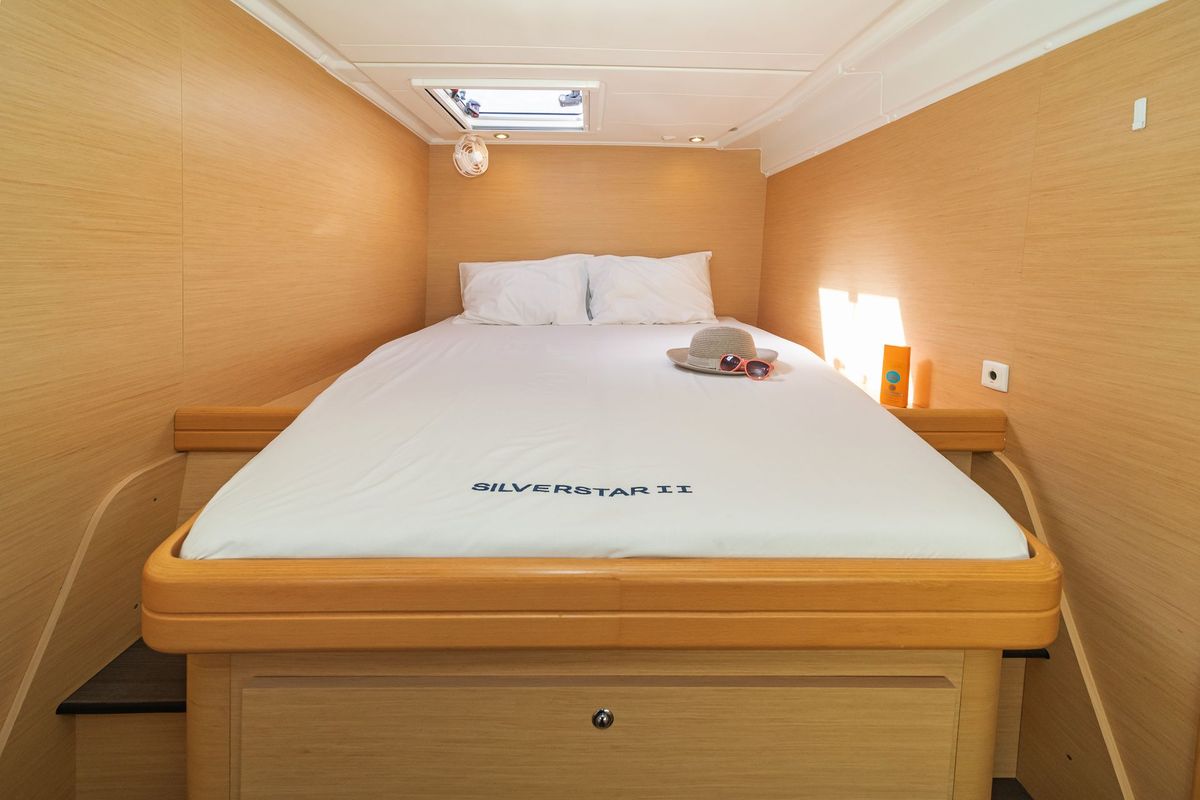 Cabin on Silverstar II, a Lagoon 421 catamaran at Municipal Unit of Lefkada, Greece