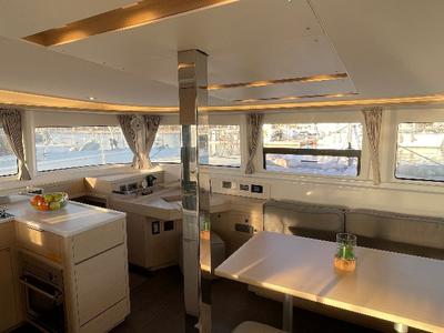 Salon of Sail Away, a Lagoon 46 OW catamaran at Ventimiglia, Italy