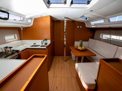 Galley of Homesick George, a Jeanneau Sun Odyssey 440 sailboat at Volos Municipality, Greece
