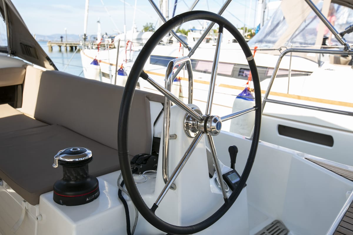 Galley of Homesick George, a Jeanneau Sun Odyssey 440 sailboat at Volos Municipality, Greece