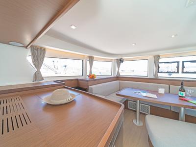 Salon of White Waves, a Lagoon 42 catamaran at Municipal Unit of Lefkada, Greece
