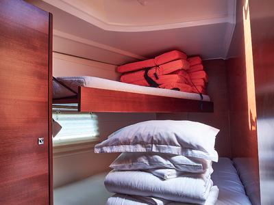 Cabin on Athi, a Dufour 460 GL sailboat at Pirovac, Croatia