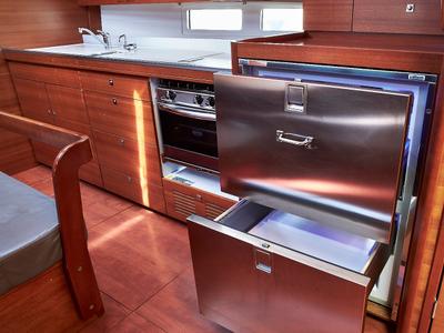 Galley of Athi, a Dufour 460 GL sailboat at Pirovac, Croatia